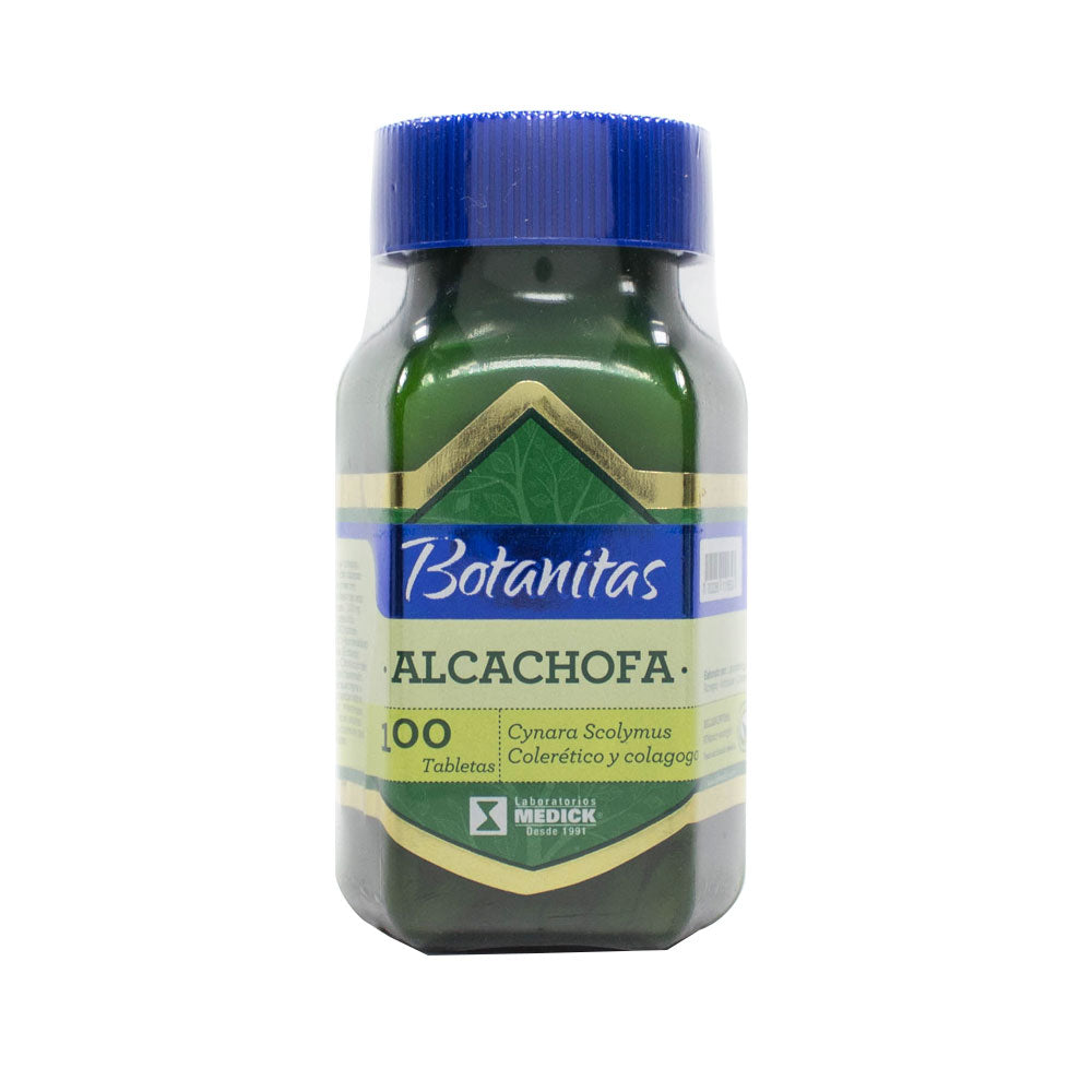 ALCACHOFA BOTANITAS TABLETAS 500 MG FRASCO 100UNDS