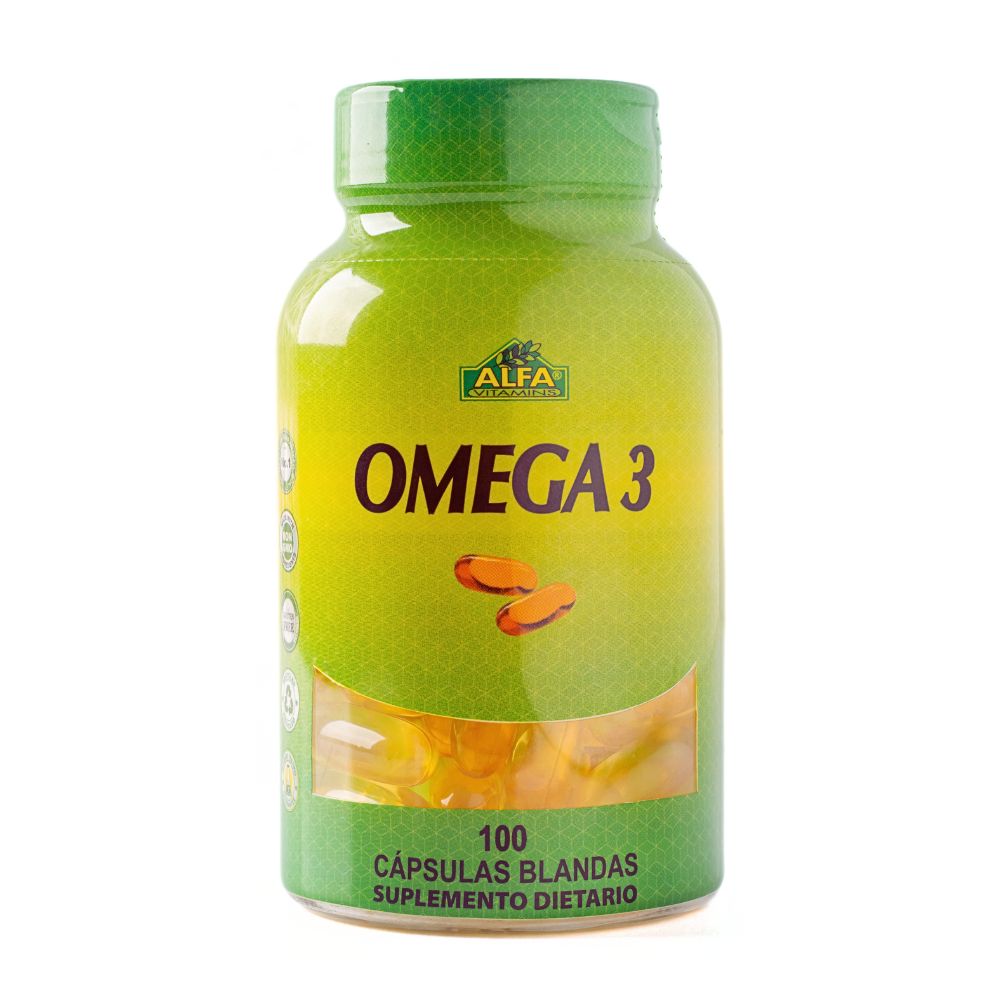 ALFA VITAMINS OMEGA 3 1000 CAPSULAS FRASCO X100 UNDS
