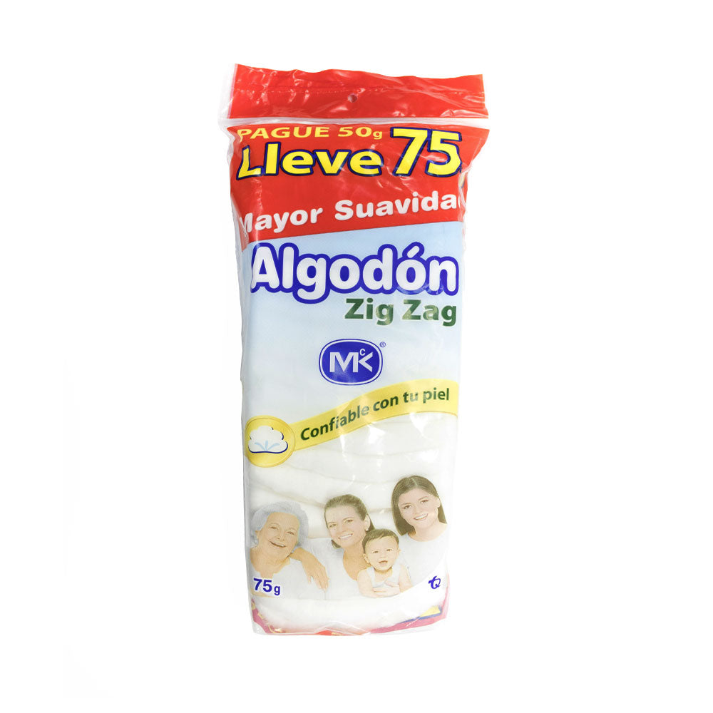 ALGODON ZIG ZAG MK DISPOSITIVO MEDICO BOLSA 50 G