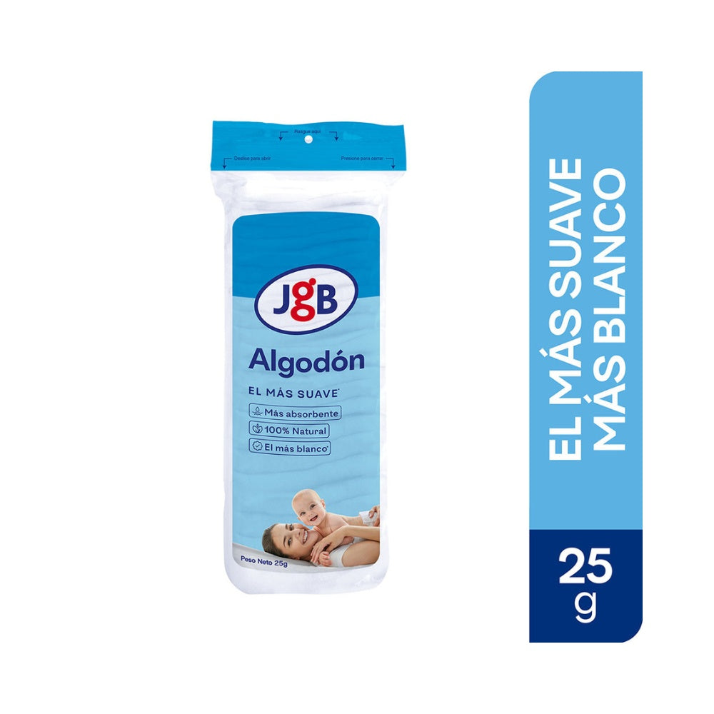 ALGODON ZIG-ZAG JGB DISPOSITIVO MEDICO BOLSA 25 G