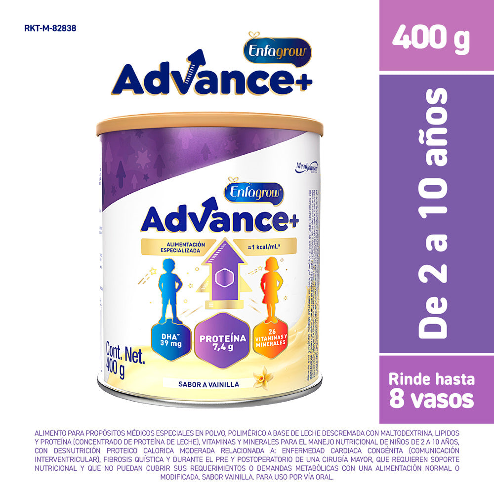 ALIMENTO LACTEO ENFAGROW ADVANCE VAINILLA LATA 400 G