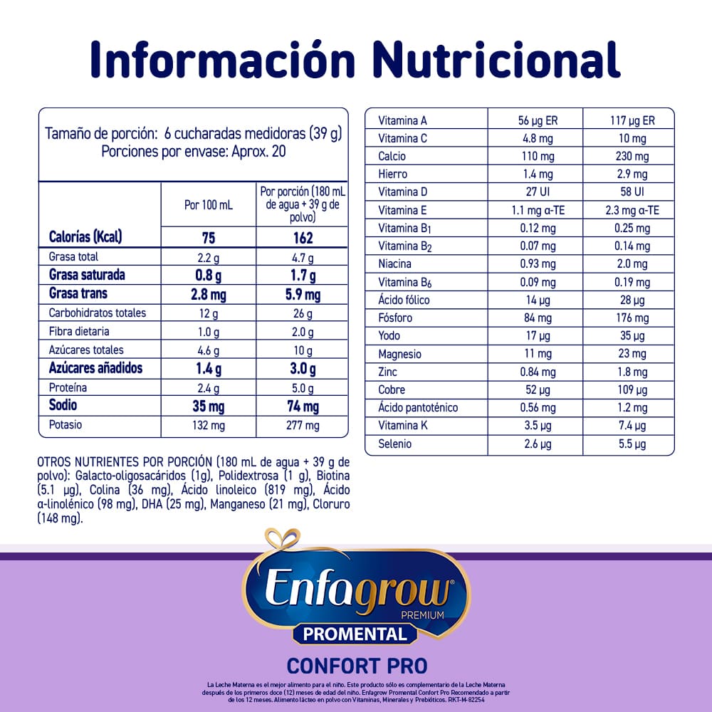 ALIMENTO LACTEO ENFAGROW PREMIUM CONFORT PRO LATA 800 G