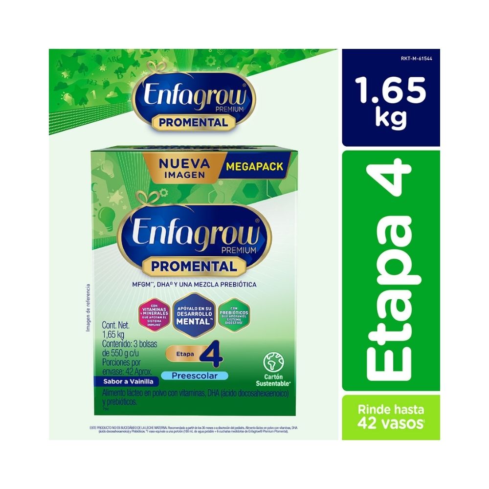 ALIMENTO LACTEO ENFAGROW PREMIUM PREESCOLAR VAINILLA ETAPA 4 CAJA 1650 G