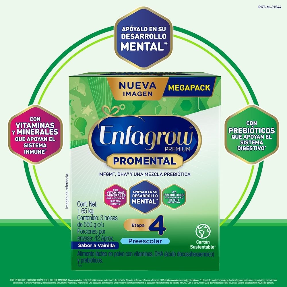 ALIMENTO LACTEO ENFAGROW PREMIUM PREESCOLAR VAINILLA ETAPA 4 CAJA 1650 G