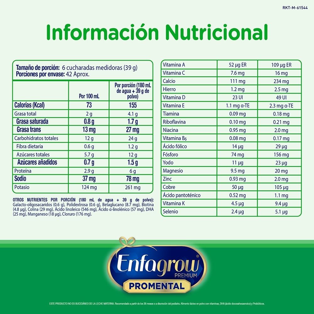 ALIMENTO LACTEO ENFAGROW PREMIUM PREESCOLAR VAINILLA ETAPA 4 CAJA 1650 G