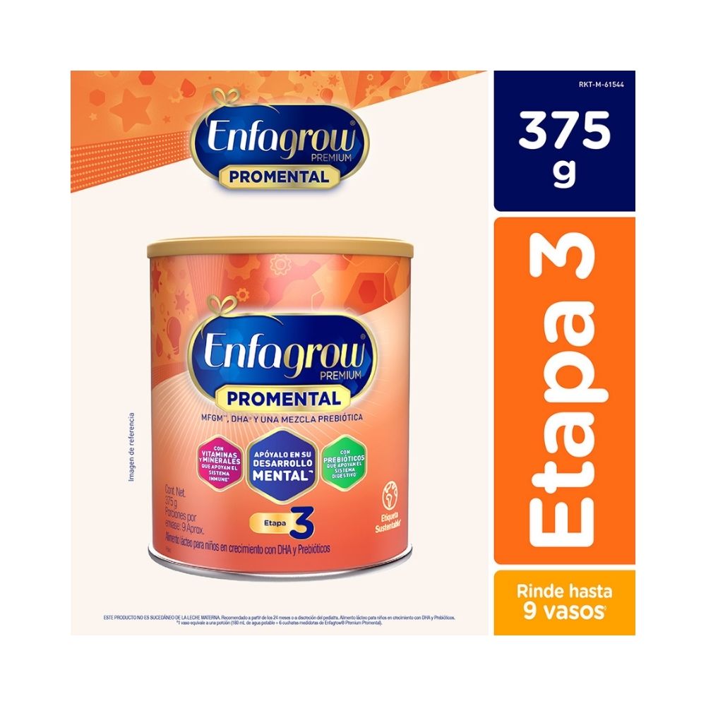 ALIMENTO LACTEO ENFAGROW PREMIUM PROMENTAL ETAPA 3 LATA 375 G