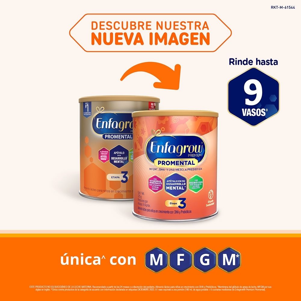 ALIMENTO LACTEO ENFAGROW PREMIUM PROMENTAL ETAPA 3 LATA 375 G