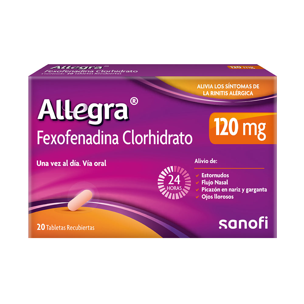 ALLEGRA TABLETAS 120 MG CAJA X 20 UNDS