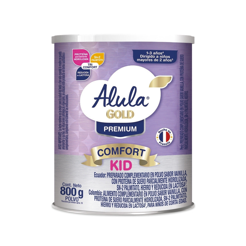 ALULA GOLD COMFORT KID PREMIUM VAINILLA LATA 800 G