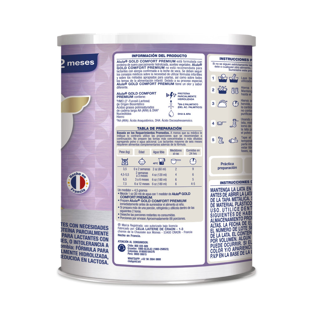 ALULA GOLD COMFORT PREMIUM POLVO LATA 800 G