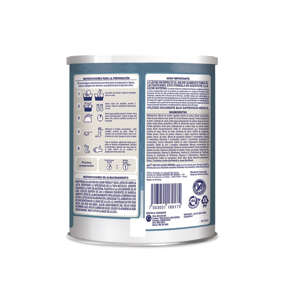 ALULA GOLD SIN LACTOSA PREMIUM LATA 400 G