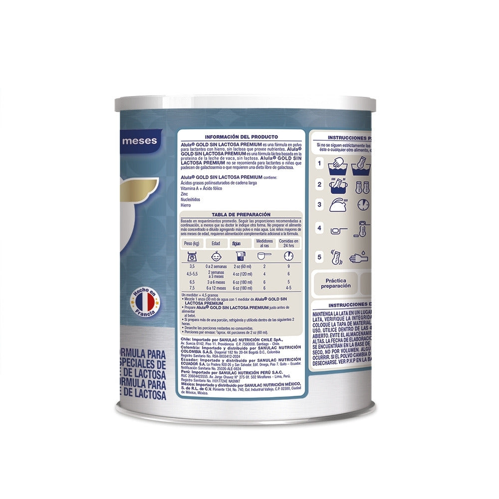 ALULA GOLD SIN LACTOSA PREMIUM LATA 400 G