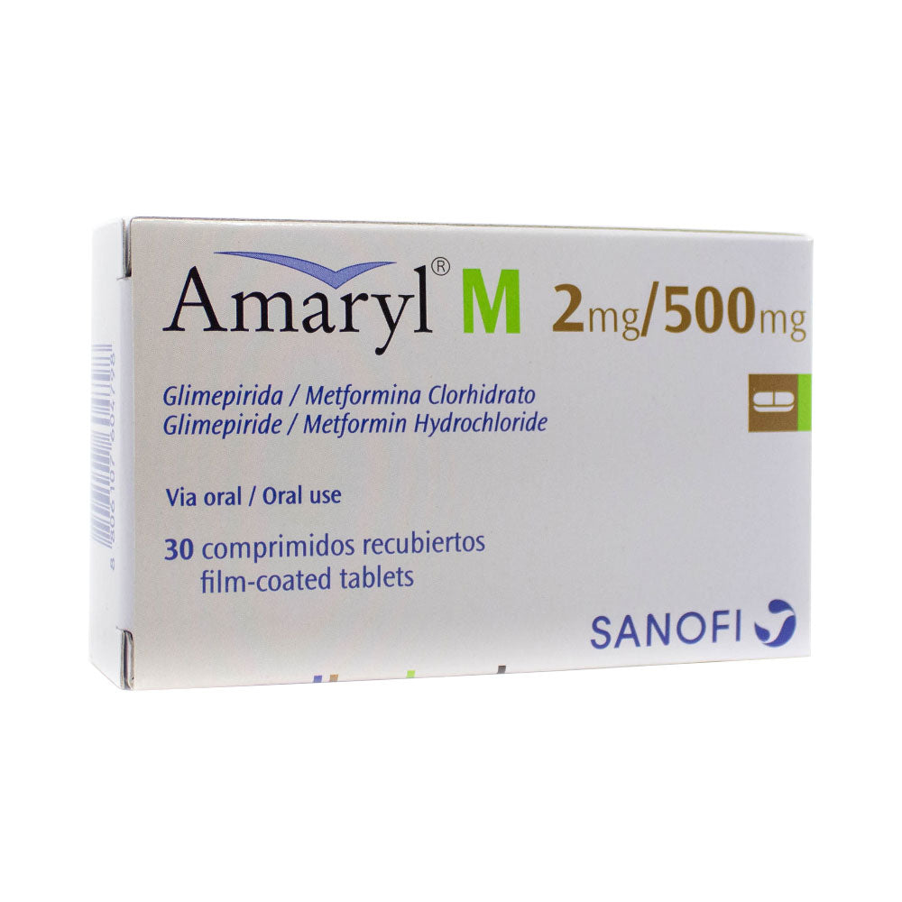 AMARYL M COMPRIMIDOS 2/500 MG CAJA X 30 UNDS