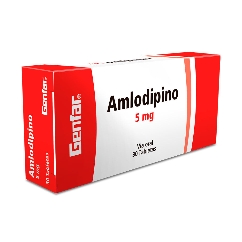 AMLODIPINO GENFAR TABLETAS 5 MG CAJA X 30 UNDS