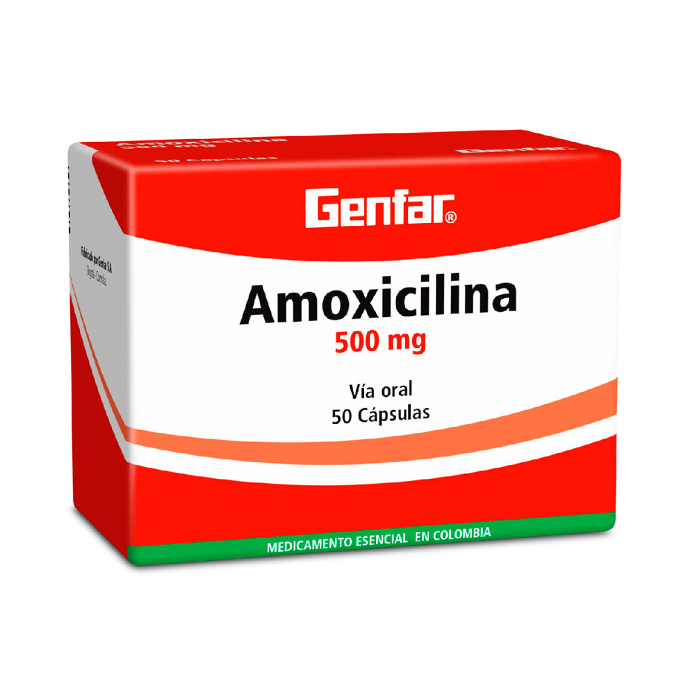 AMOXICILINA GENFAR CAPSULA 500 MG CAJA X 50 UNDS