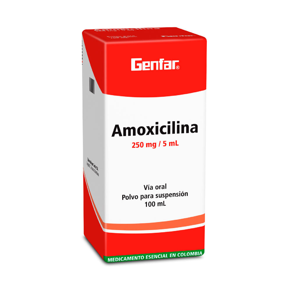 AMOXICILINA GENFAR SUSPENSION 250 MG CAJA 100 ML