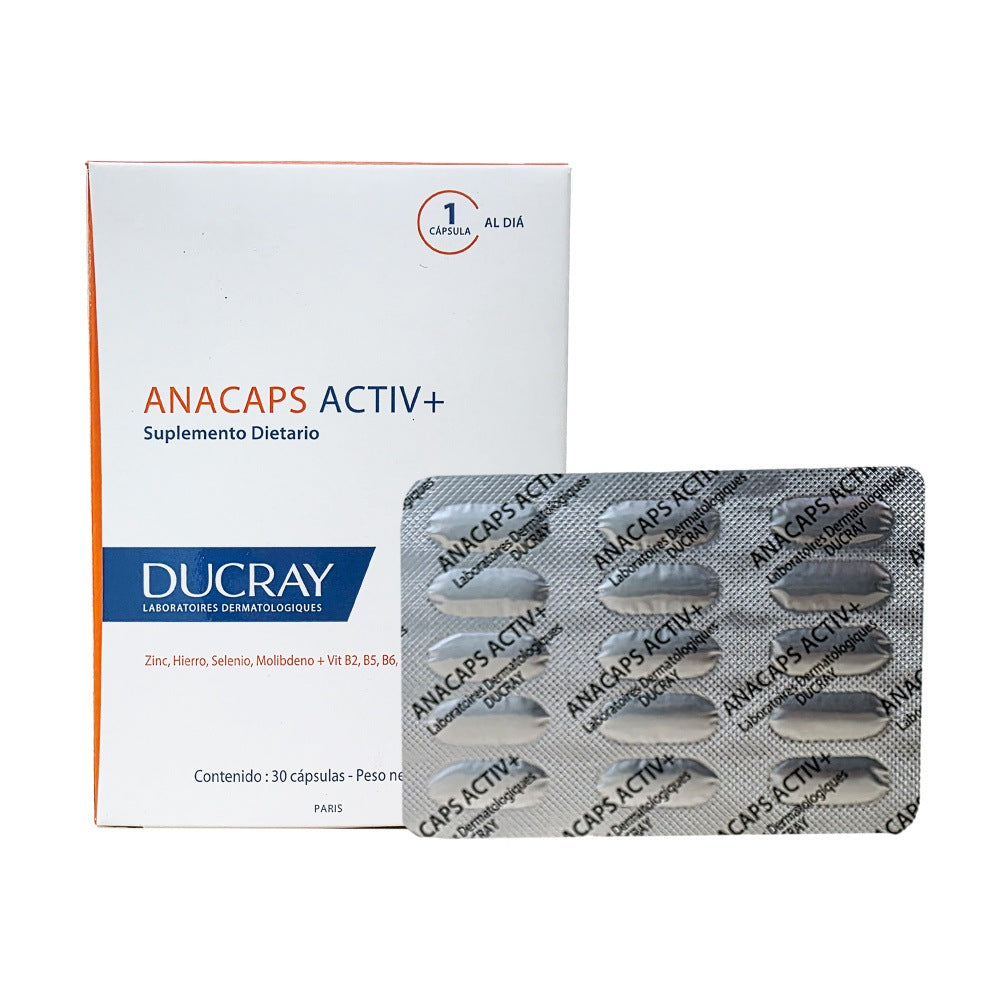 ANACAPS ACTIV+ DUCRAY CAPSULAS CAJA X 30 UNDS