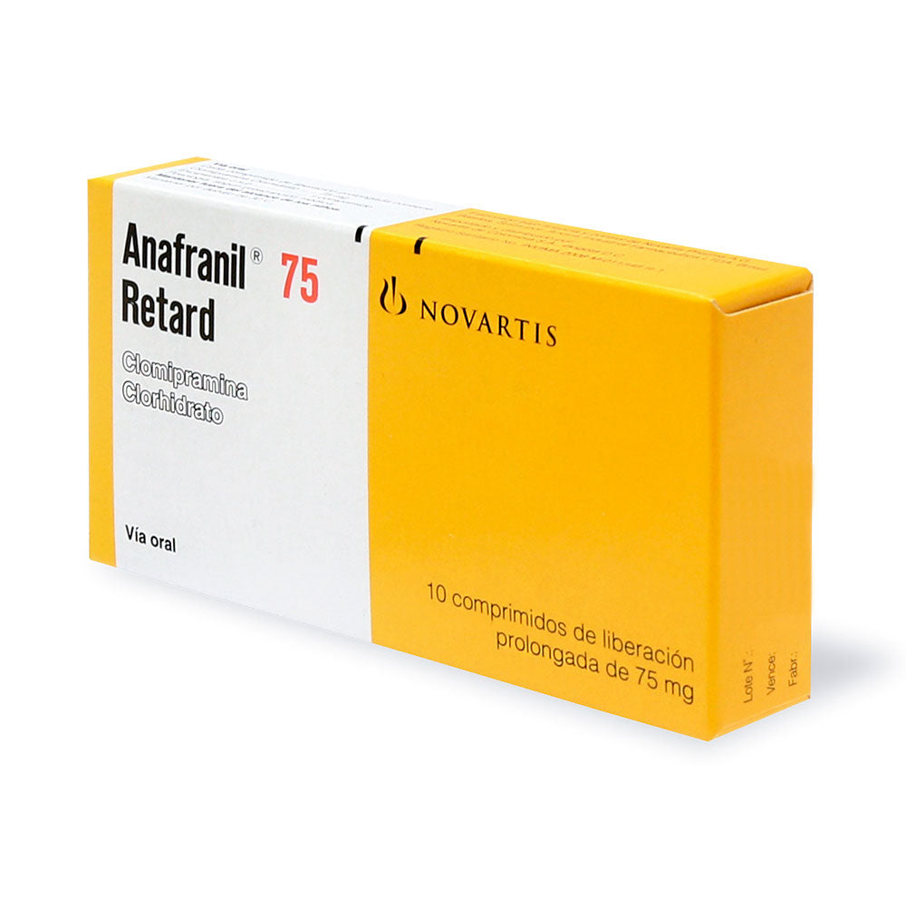ANAFRANIL RETARD GRAGEAS 75 MG CAJA X 10 UNDS