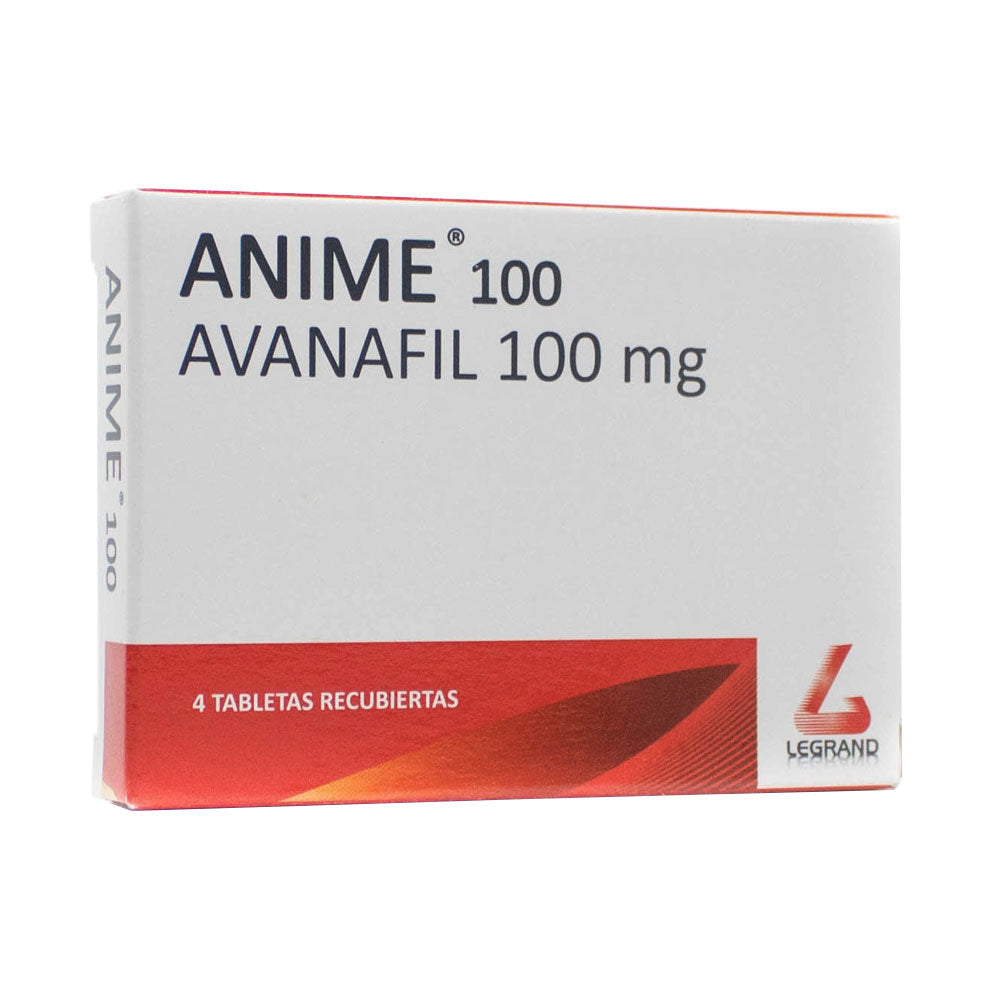 ANIME TABLETAS 100 MG CAJA X 4 UNDS