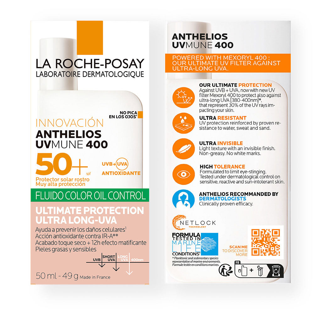 ANTHELIOS UVMUNE 400 CON COLOR SPF 50+ OIL CONTROL FRASCO 50 ML
