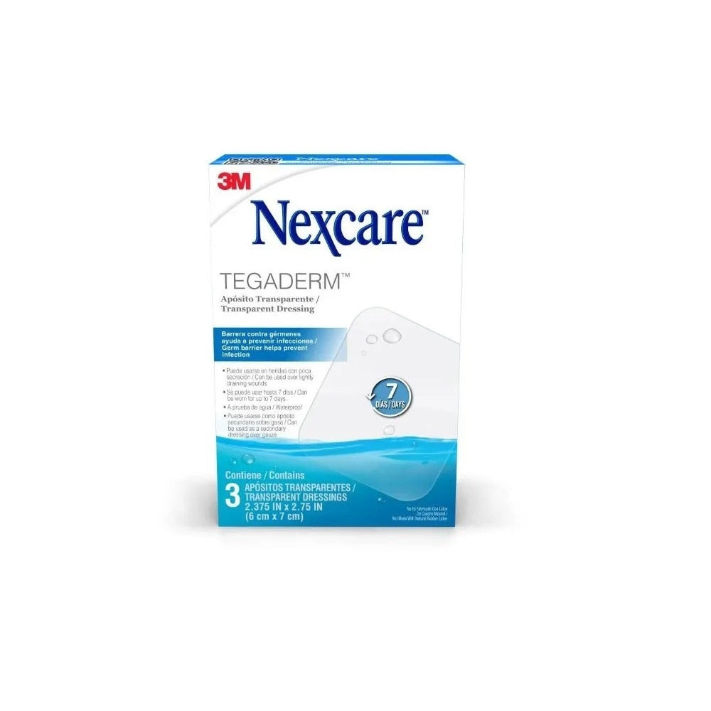 APOSITO 3M NEXCARE TEGADERM TRANSPARENTE CAJA X 3 UNDS