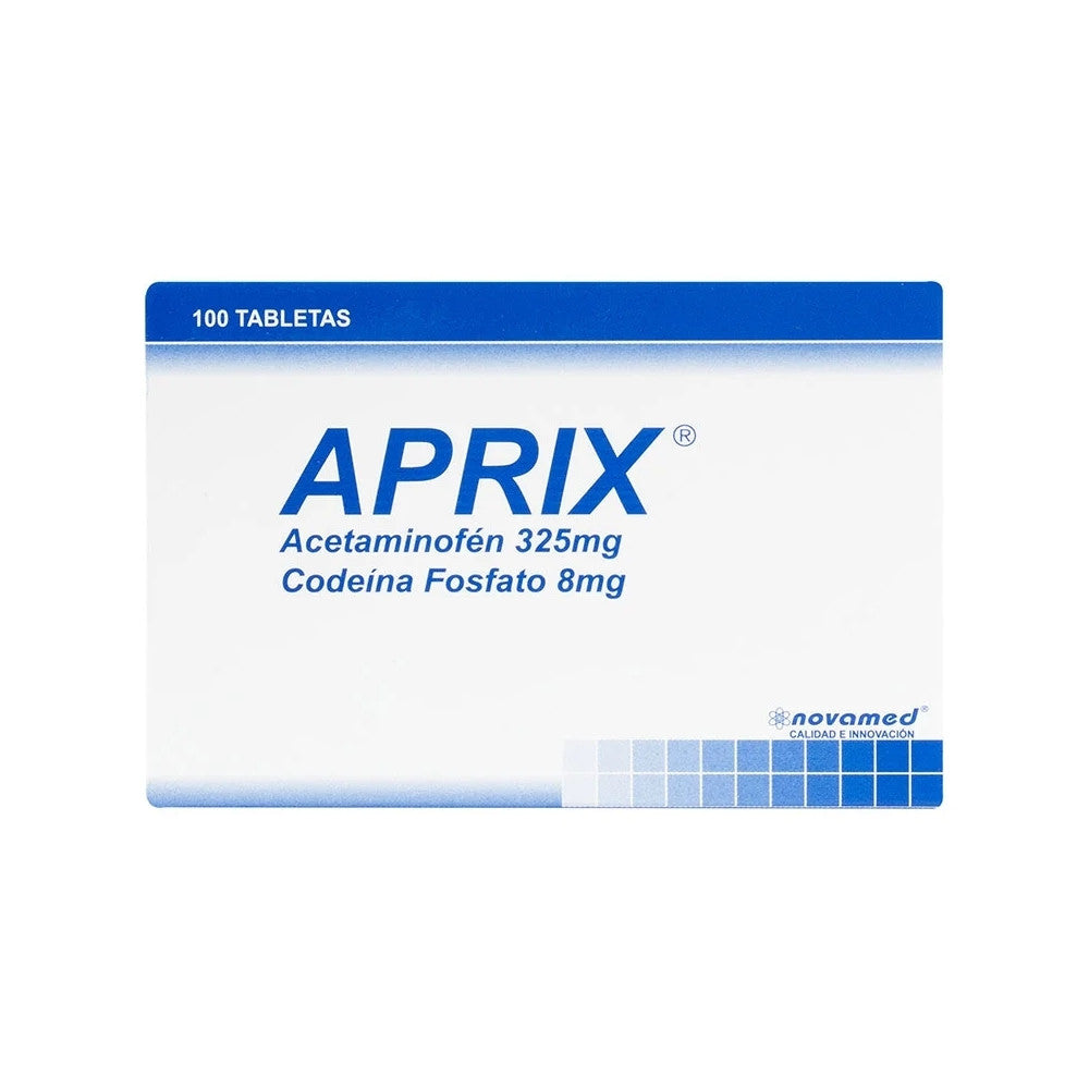 APRIX TABLETAS 325/8MG CAJA X 100 UNDS
