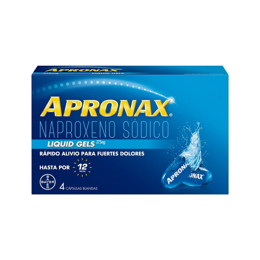 APRONAX LG CAPSULAS BLANDAS 275 MG CAJA X 4 UNDS