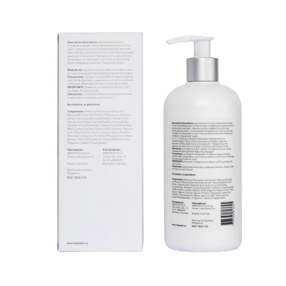 AQUASENSE INBIOTECH GEL LIMPIADOR FRASCO 400 ML