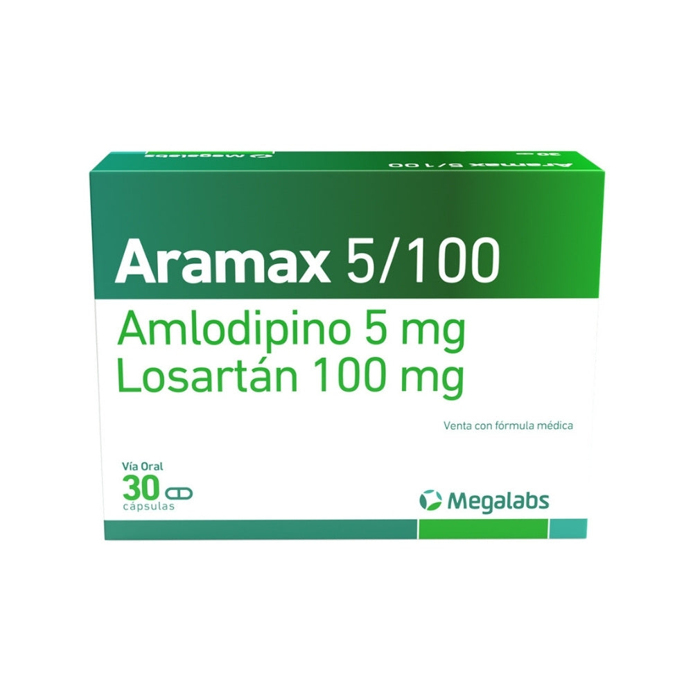 ARAMAX CAPSULAS 5MG/100MG CAJA X 30 UNDS