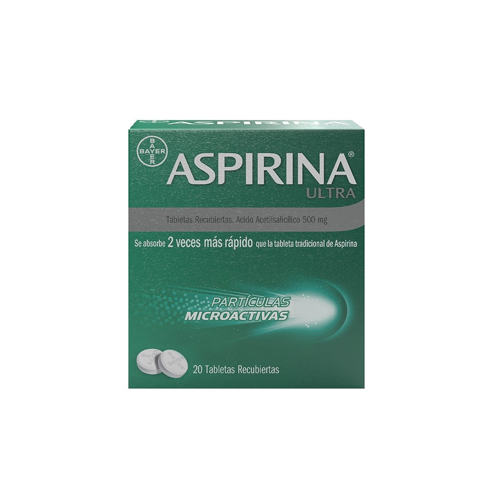 ASPIRINA ULTRA TABLETAS 500 MG CAJA X 20 UNDS