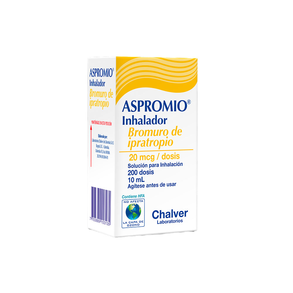 ASPROMIO (RG) INHALADOR 20 MCG CAJA 10 ML X 200 DOSIS