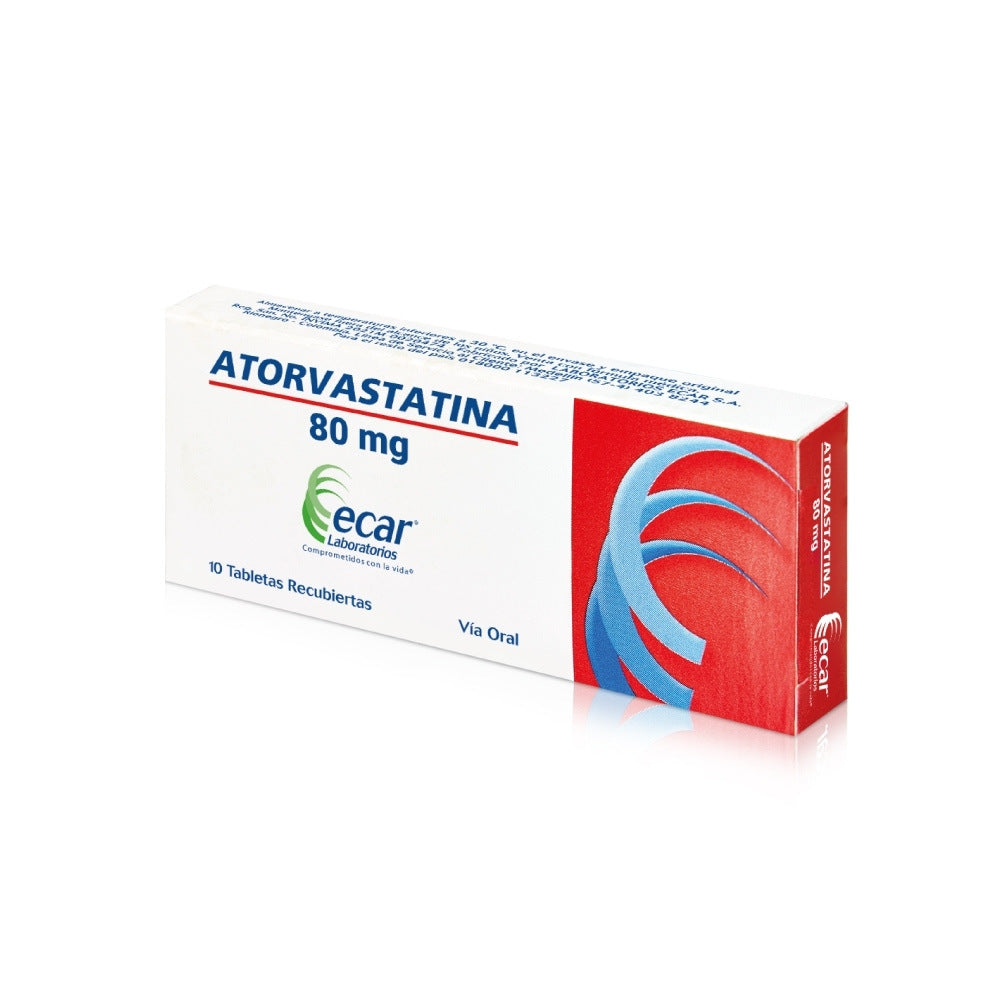 ATORVASTATINA TABLETA 80 MG CAJA X 10 UNDS