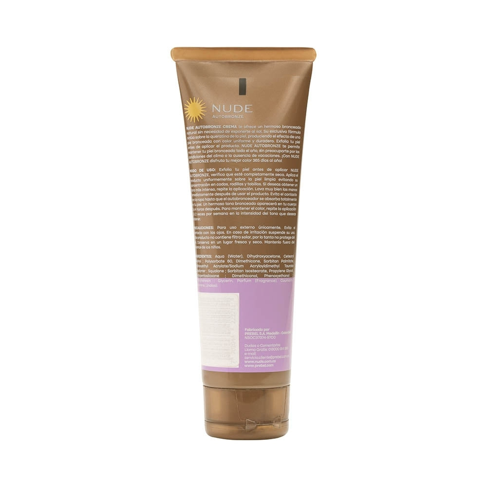 AUTOBRONCEADOR NUDE CREMA CAJA 120 ML