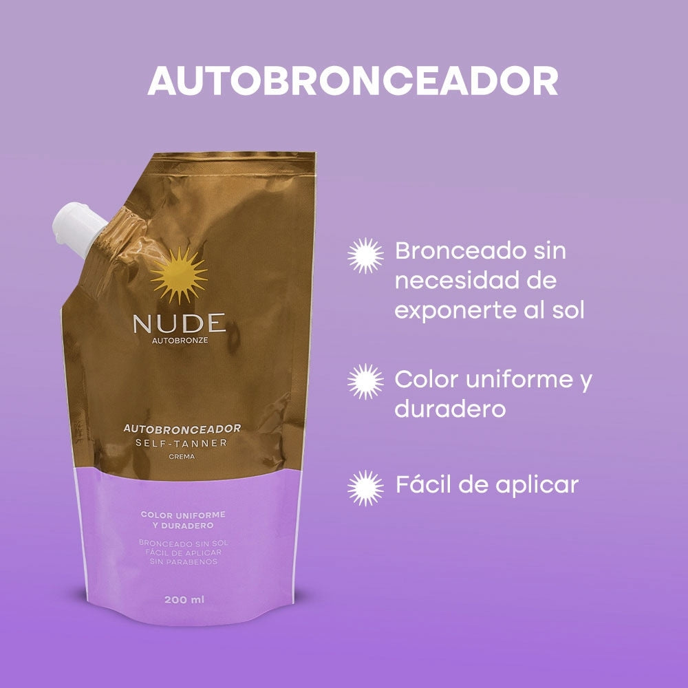 AUTOBRONCEADOR NUDE CREMA SACHET 200 ML