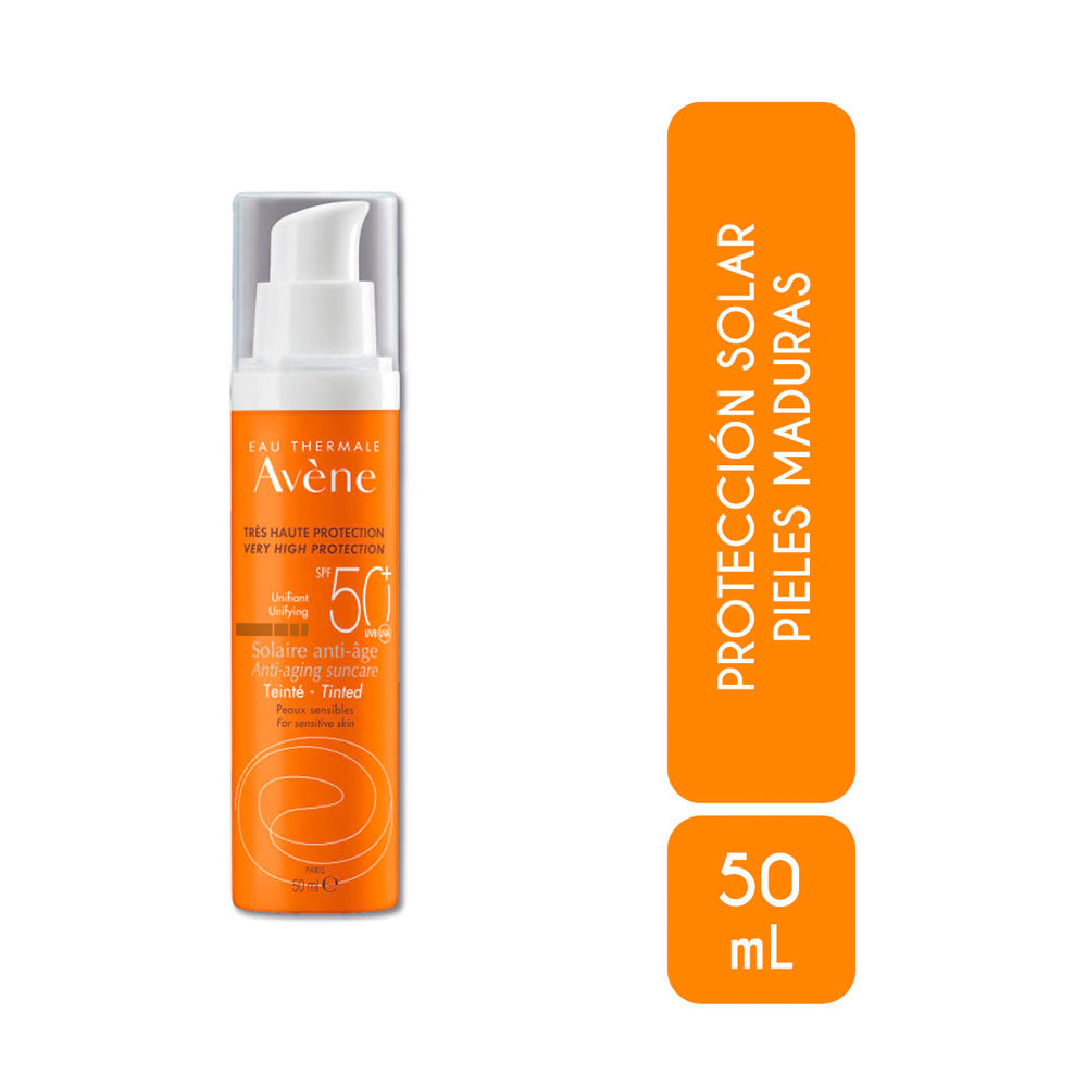 AVENE SOLAR ANTIEDAD COLOR SPF 50+ CAJA 50 ML
