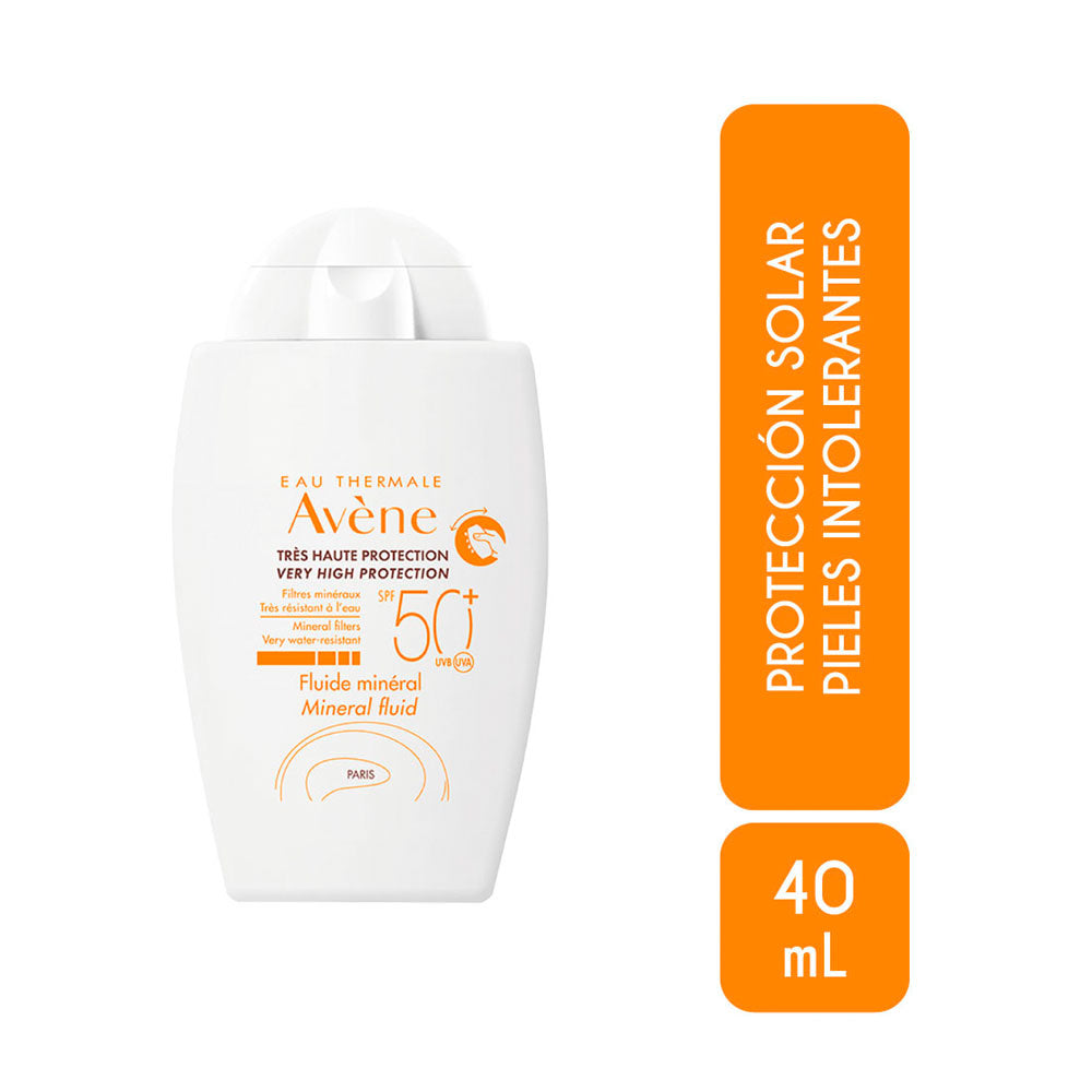 AVENE SOLAR FLUIDO MINERAL 50+ CAJA 40 ML