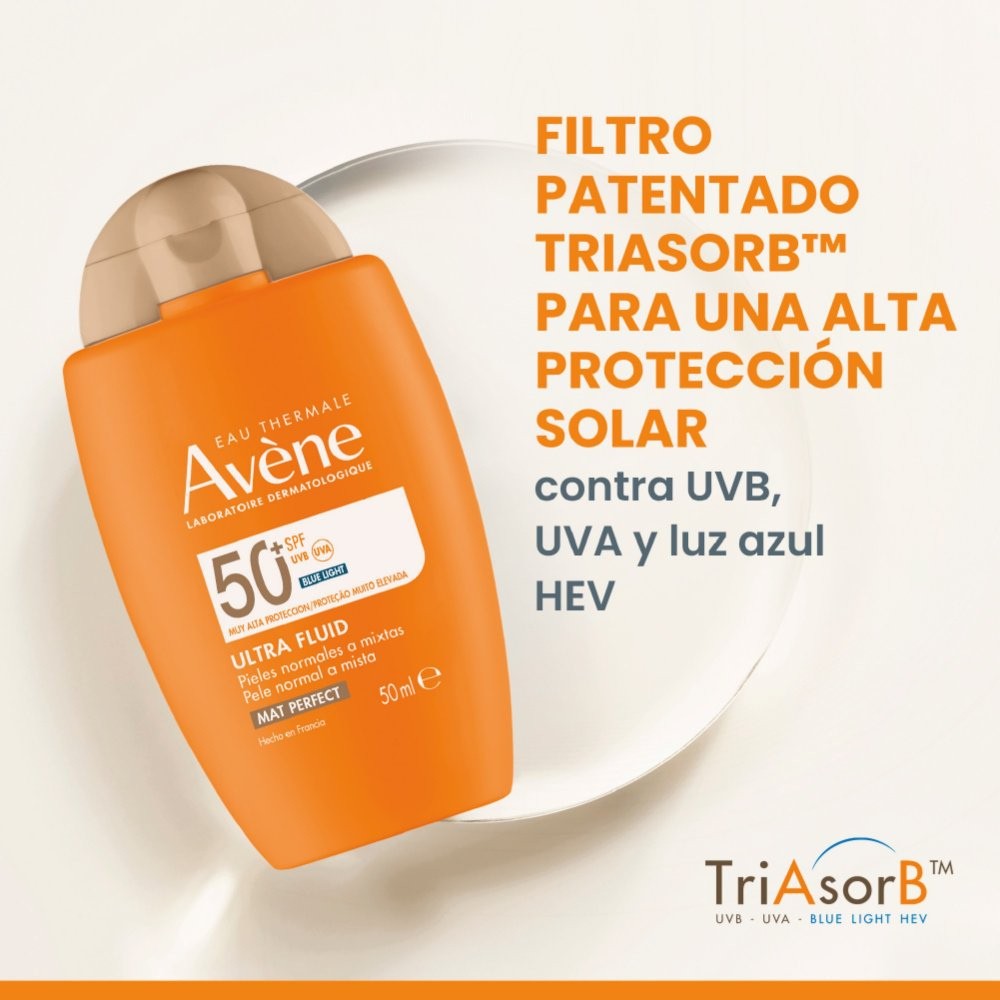 AVENE SOLAR MAT PERFECT FLUIDO SPF 50+ FRASCO 50 ML