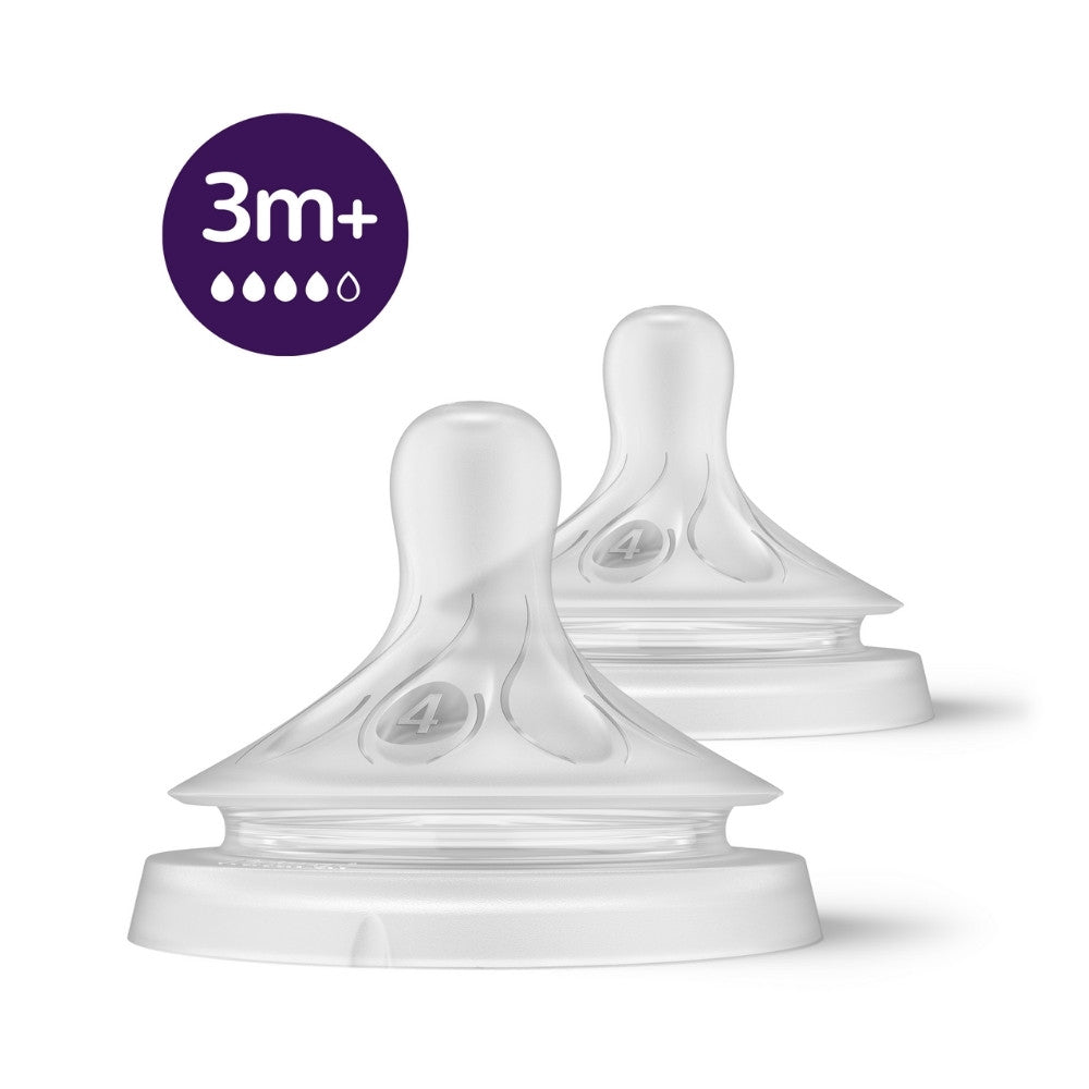 AVENT TETINA 3.0 FLUJO 4 3M+ NATURAL RESPONSE CAJA X 2 UNDS