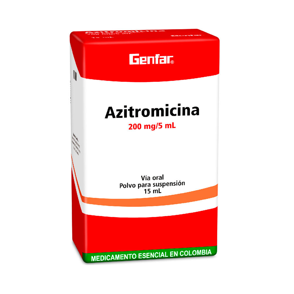 AZITROMICINA GENFAR SUSPENSION 200MG/5ML FRASCO 15 ML
