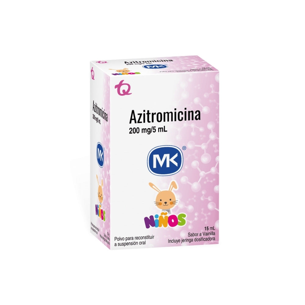 AZITROMICINA MK SUSPENSION 200 MG CAJA 15 ML