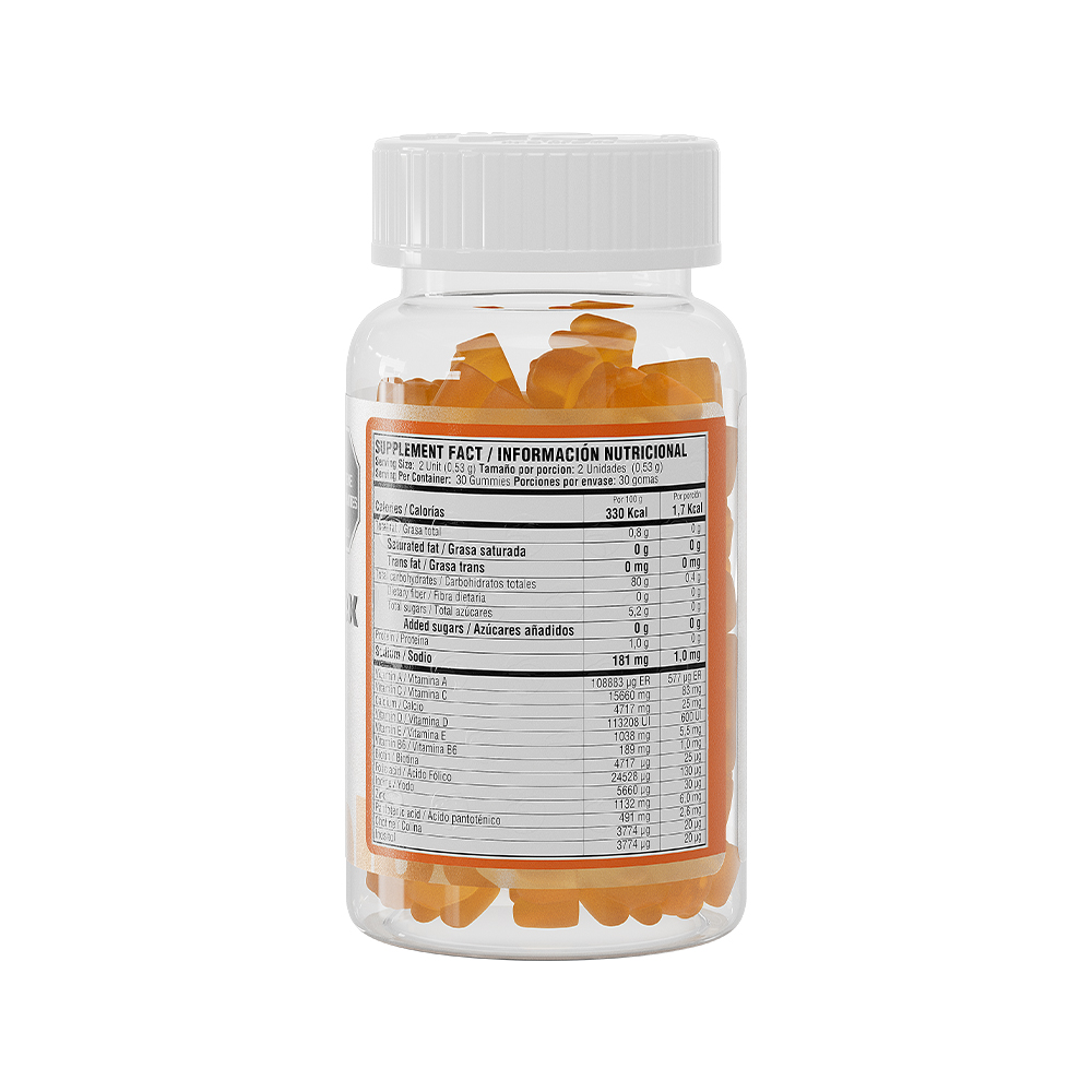 B COMPLEX GOMAS NARANJA FRASCO X 60 UNDS