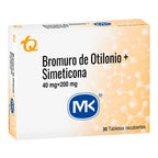 B DE OTILONIO+SIMETICONA MK TABLETAS 40/200 MG CAJA X 30 UNDS