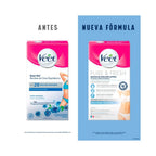 BANDAS DEPILATORIAS VEET AXILAS Y ÁREA DEL BIKINI PIEL SENSIBLE CAJA X 16 UNDS