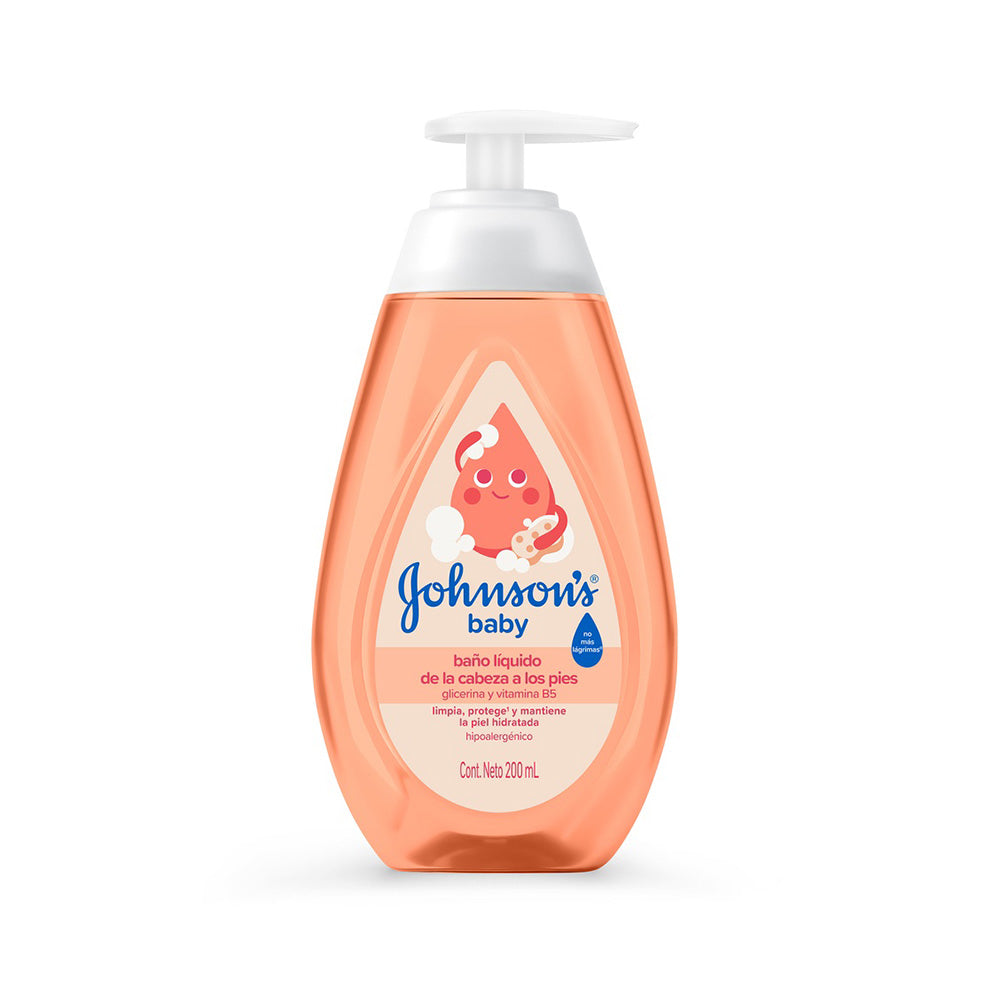 BAÑO LIQUIDO JOHNSONS CABEZA/PIES FRASCO 200 ML