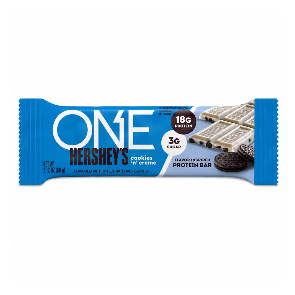 BARRA DE PROTEINA ONE BAR HERSHEY'S COOKIES & CREAM BOLSA 60 G