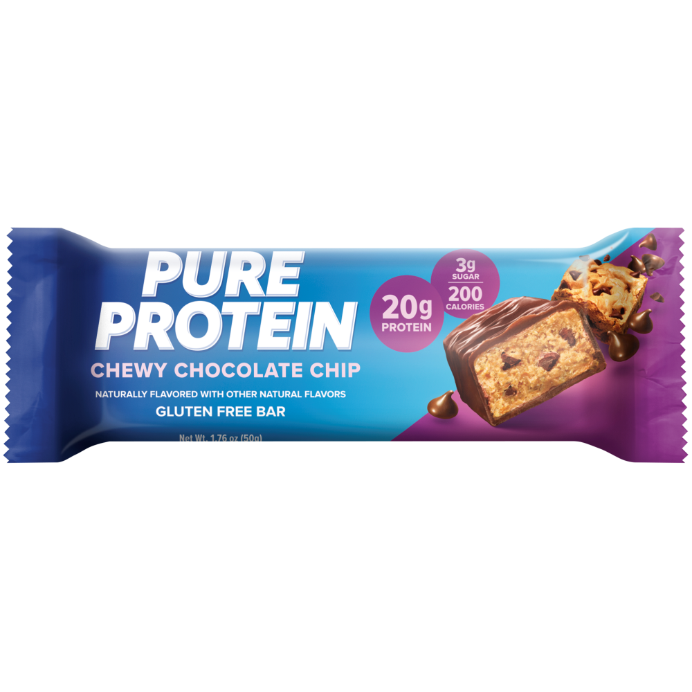 BARRA DE PROTEINA PURE PROTEIN CHEWY CHOCOLATE CHIP BOLSA 50 G