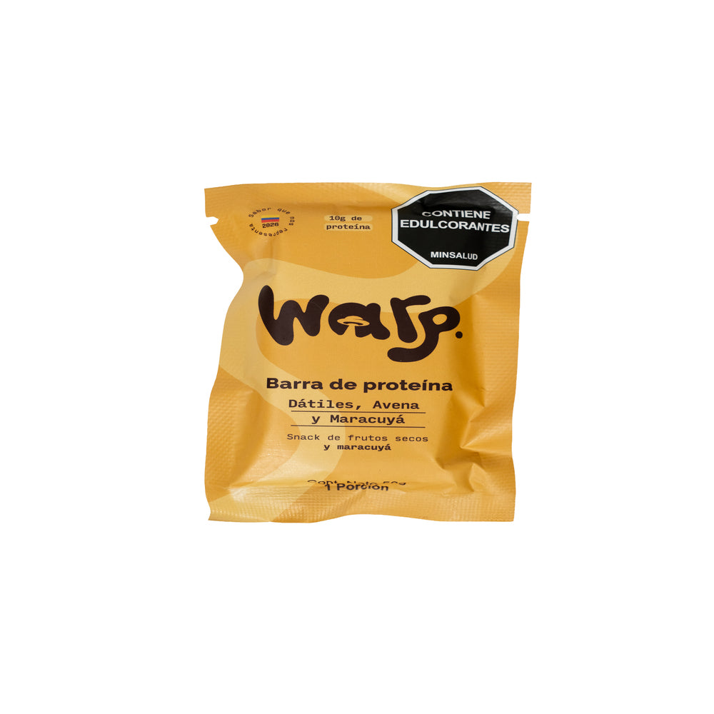 BARRA DE PROTEINA WARP PROTEIN MARACUYA BOLSA 50 G