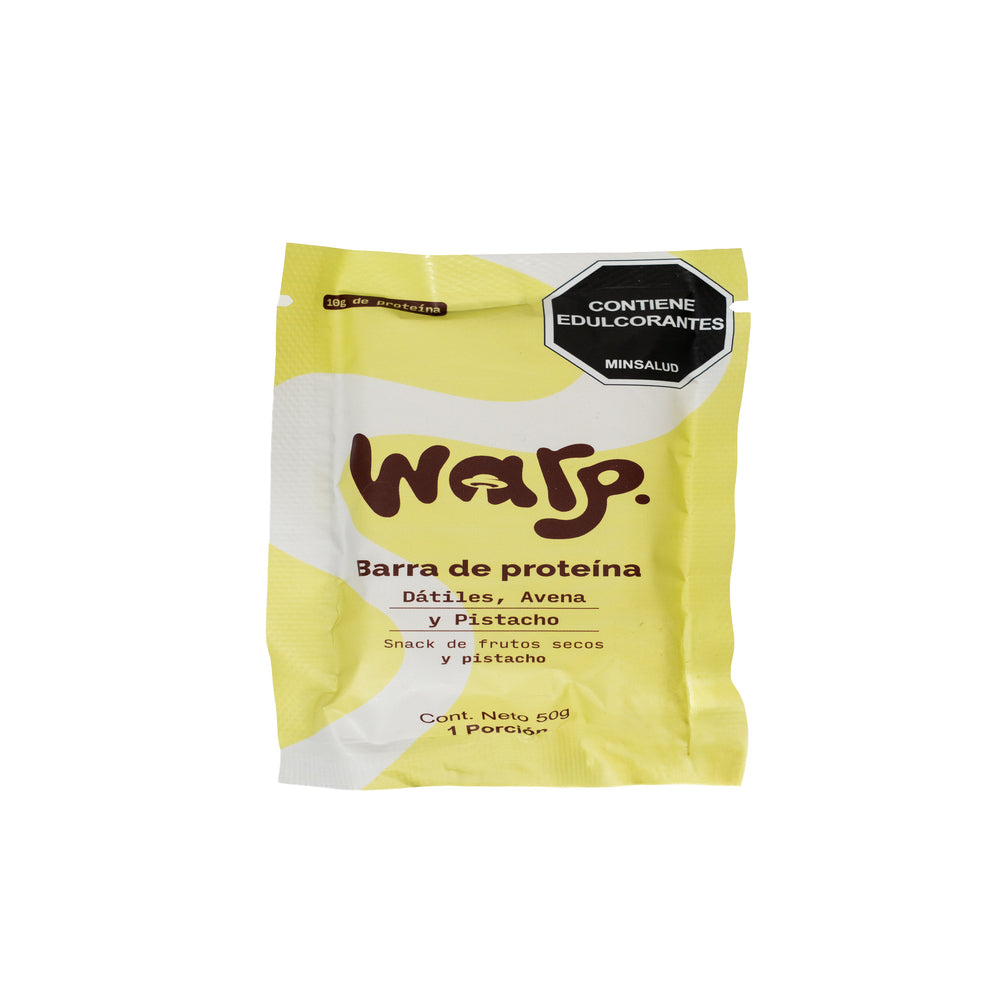 BARRA DE PROTEINA WARP PROTEIN PISTACHO BOLSA 50 G