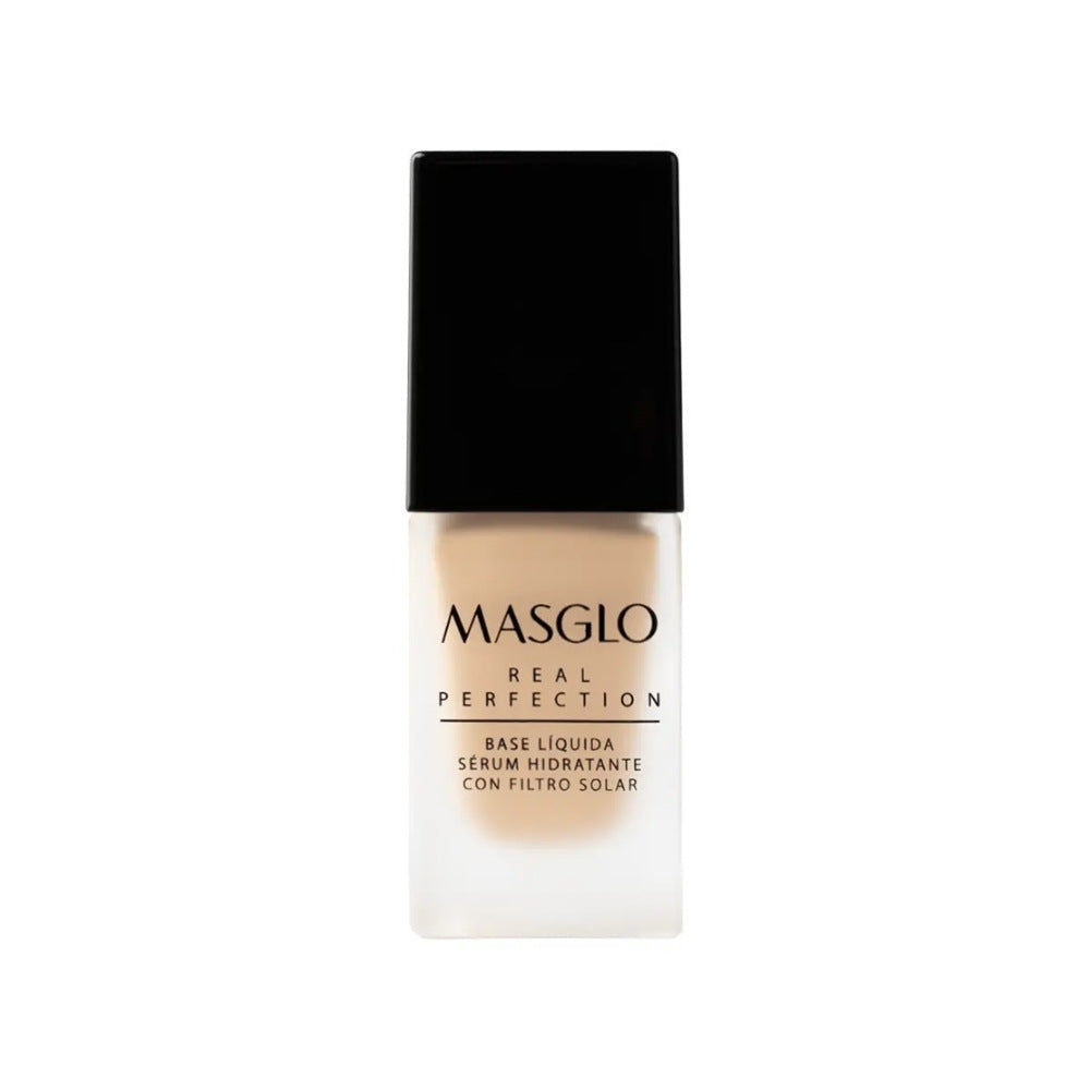 BASE LIQUIDA MASGLO REAL PERFECTION CLARO 1 FRASCO 20 G