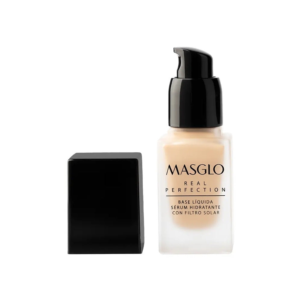 BASE LIQUIDA MASGLO REAL PERFECTION CLARO 1 FRASCO 20 G